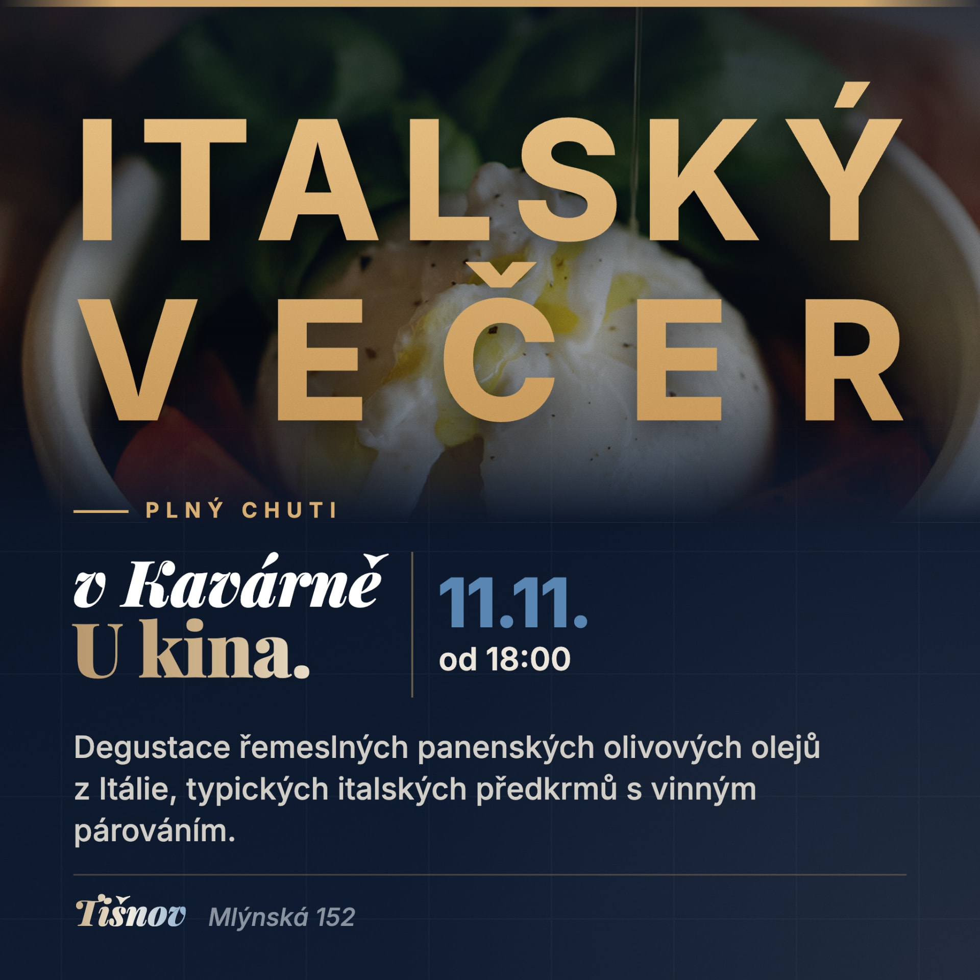 Plakát akce Italský večer