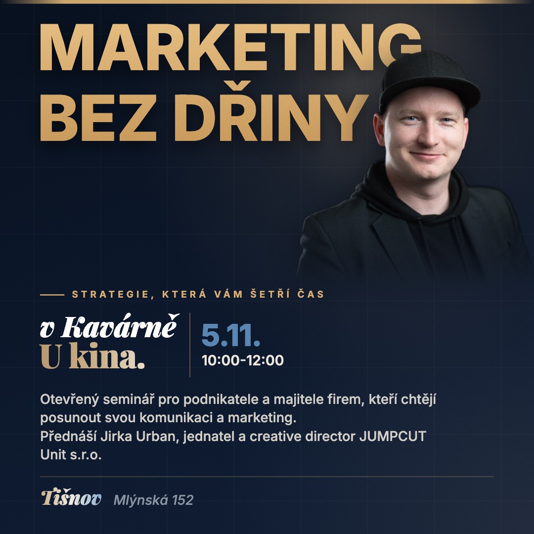 Plakát akce Marketing bez dřiny
