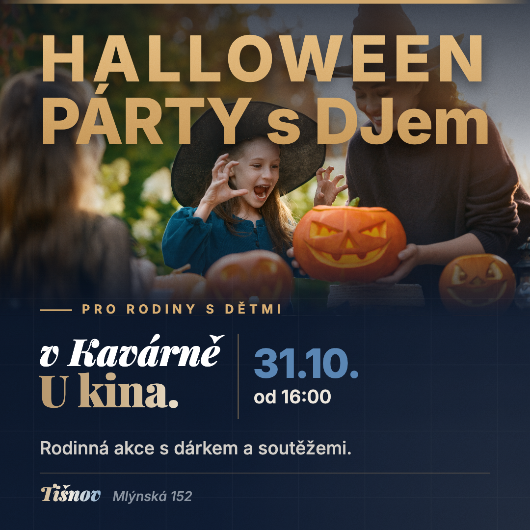 Plakát akce Halloween párty s DJem